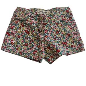 Mini Boden Girls Floral Print Shorts 5Y Colorful Cotton Casual Cute